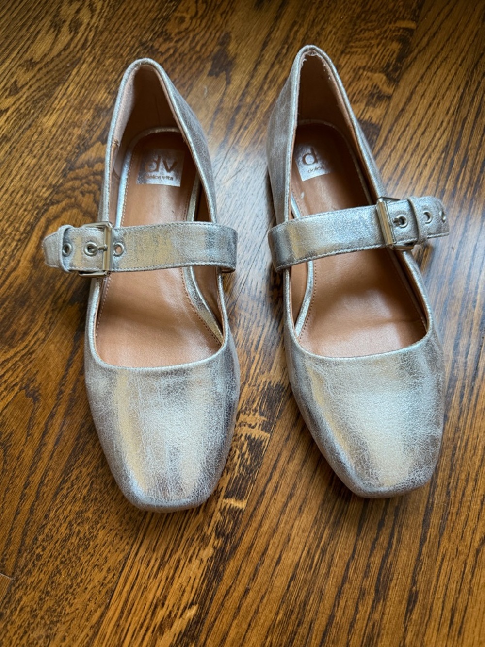 Dolce Vita | Silver Maryjane Ballet Flats | 8.5
